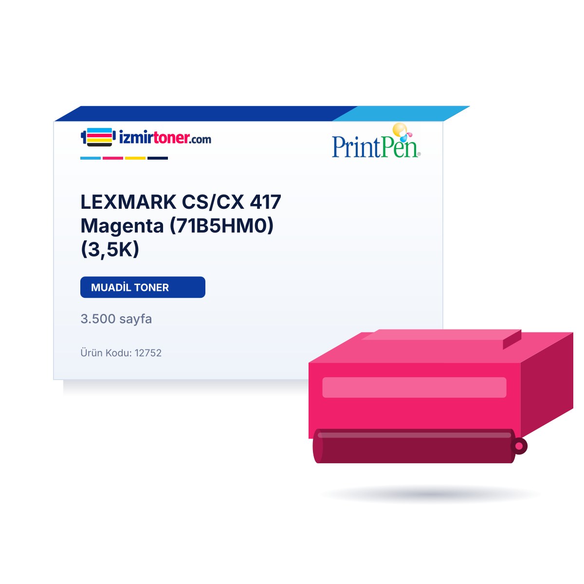 LEXMARK CS/CX 417 Magenta (71B5HM0) (3.500 Sayfa)