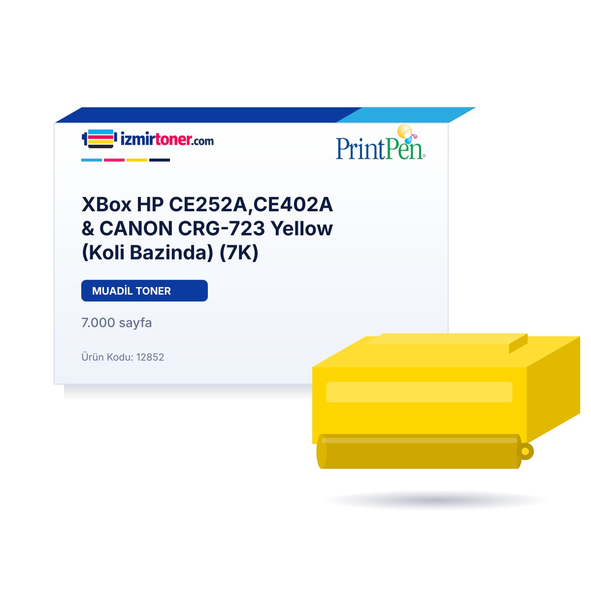 XBox HP CE252A,CE402A & CANON CRG-723 Yellow (Koli Bazında) (7.000 Sayfa)