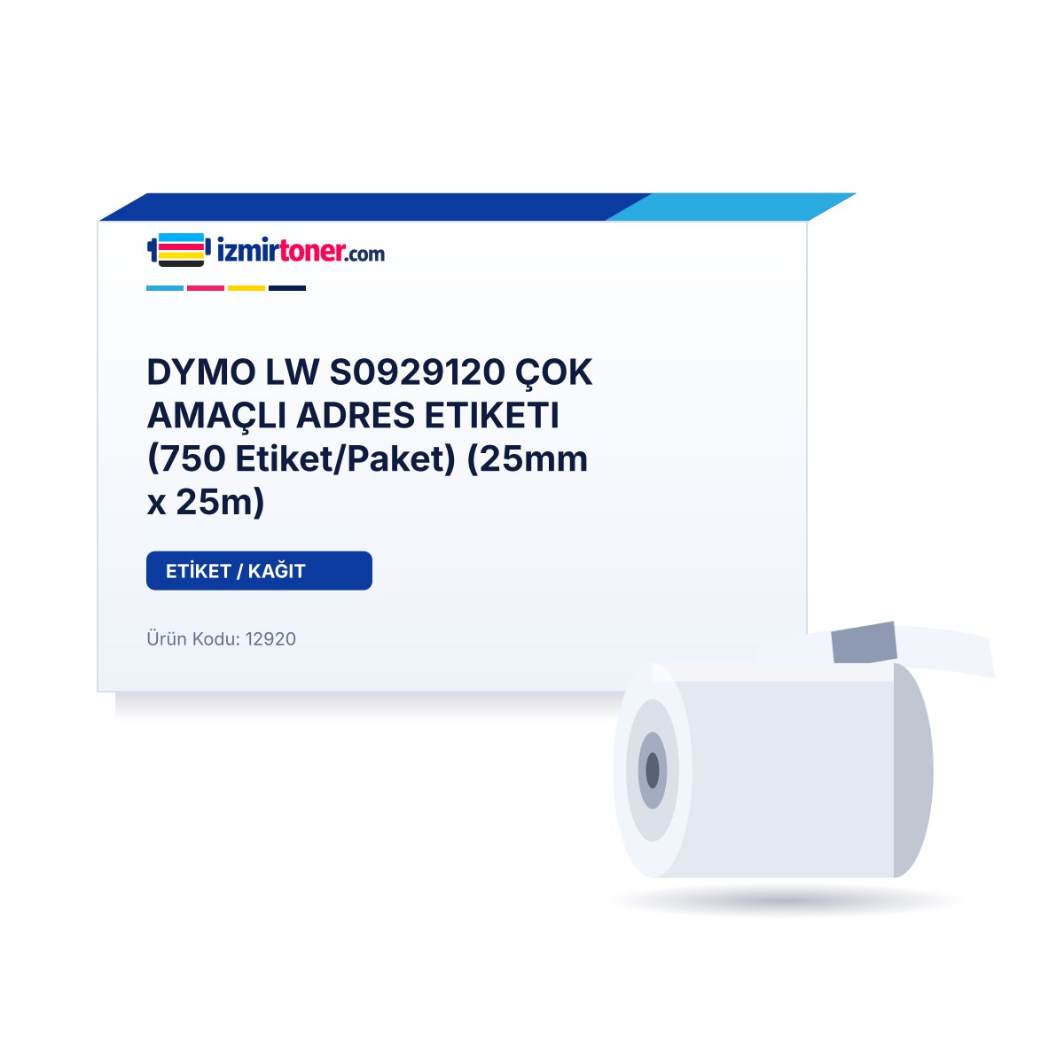 DYMO LW S0929120 ÇOK AMAÇLI ADRES ETIKETI (750 Etiket/Paket) (25mm x 25m) görsel 1
