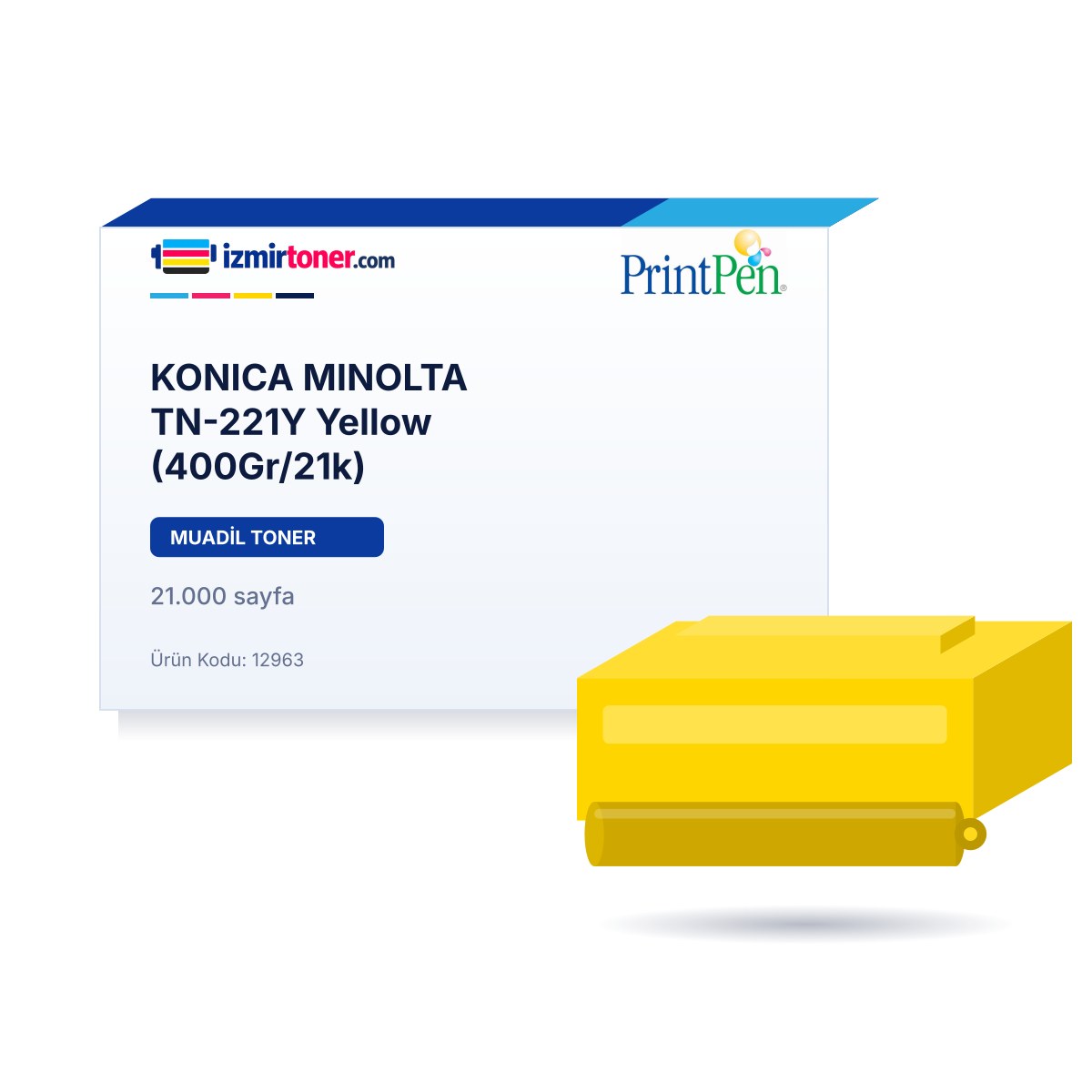 KONICA MINOLTA TN-221Y Yellow (400Gr/21.000 Sayfa)
