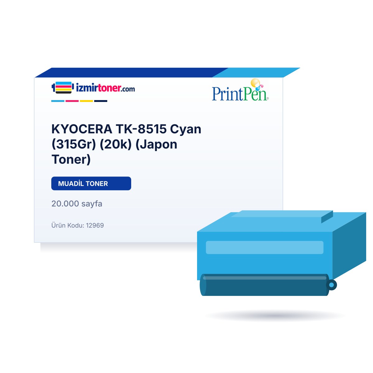 KYOCERA TK-8515 Cyan (315Gr) (20.000 Sayfa) (Japon Toner)