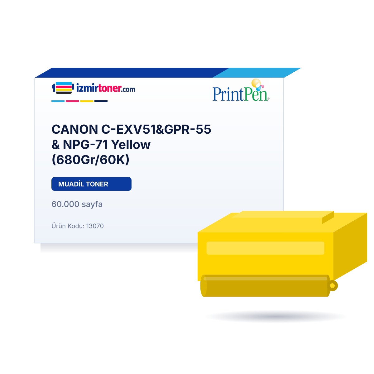 CANON C-EXV51&GPR-55 & NPG-71 Yellow (680Gr/60.000 Sayfa)