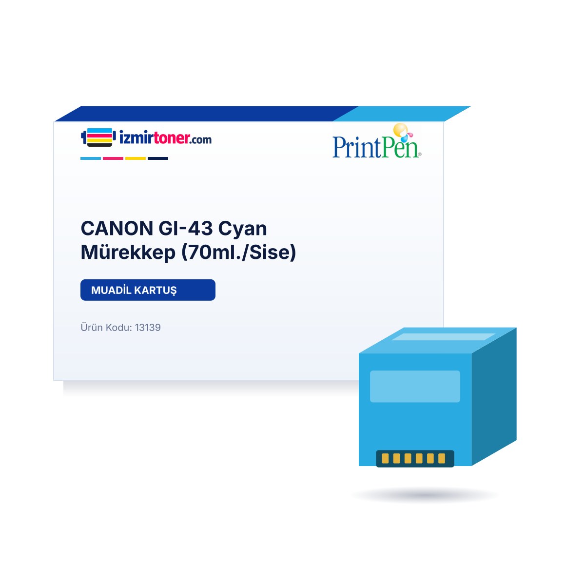 CANON GI-43 Cyan Mürekkep (70ml./Şişe)