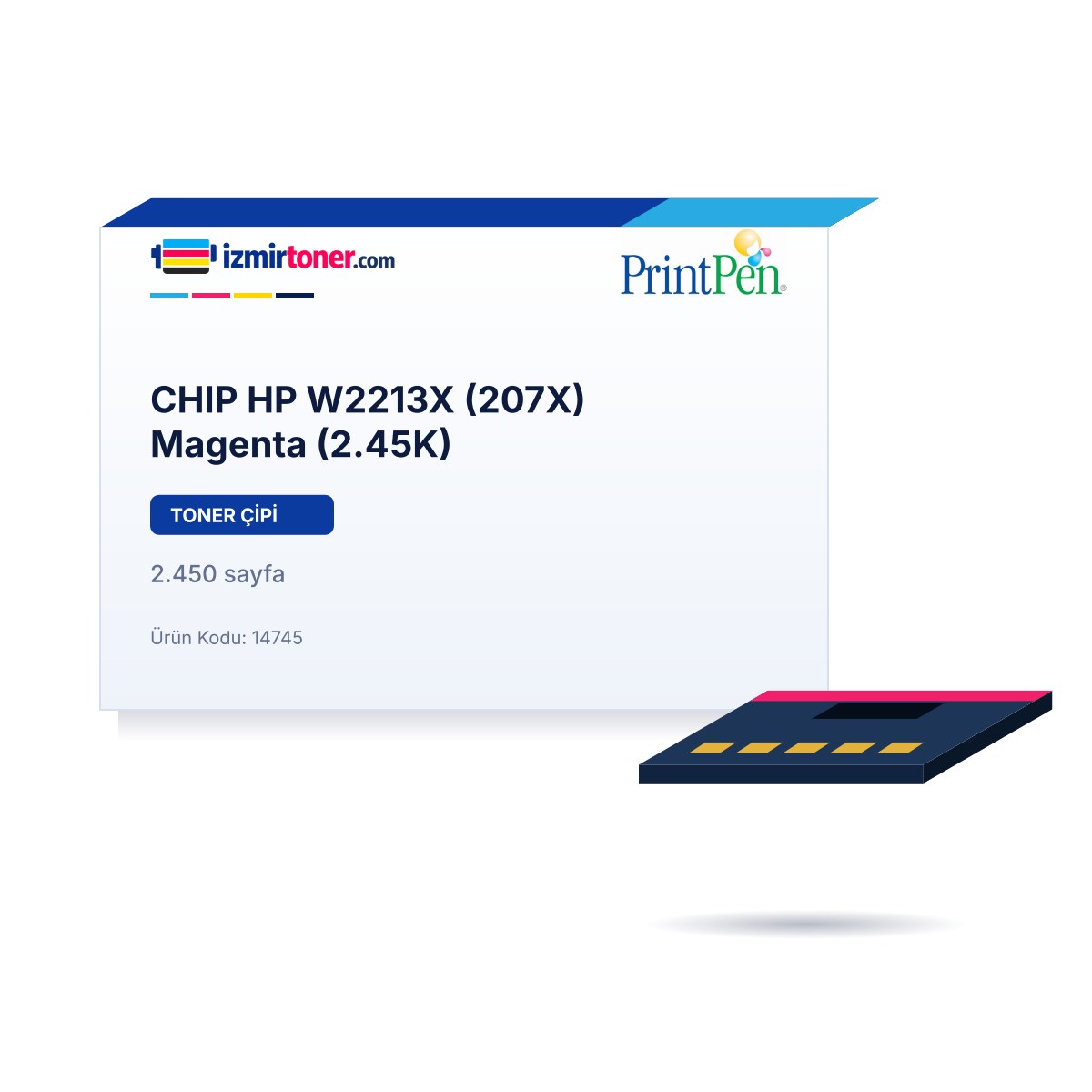 CHIP HP W2213X (207X) Magenta (2.450 Sayfa)