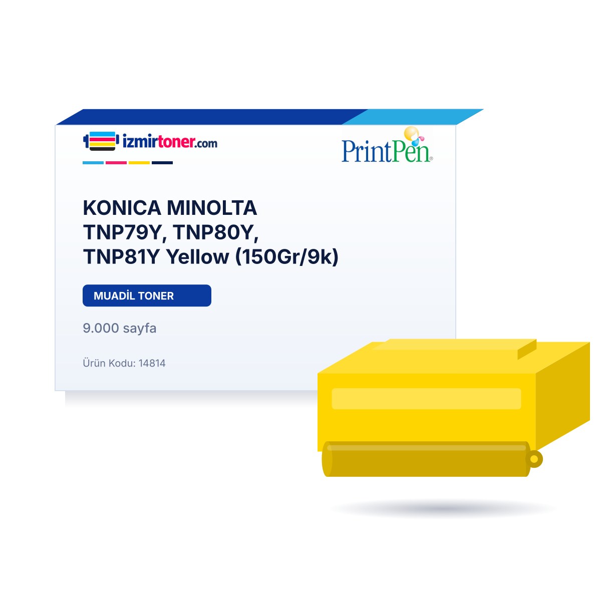 KONICA MINOLTA TNP79Y, TNP80Y, TNP81Y Yellow (150Gr/9.000 Sayfa)