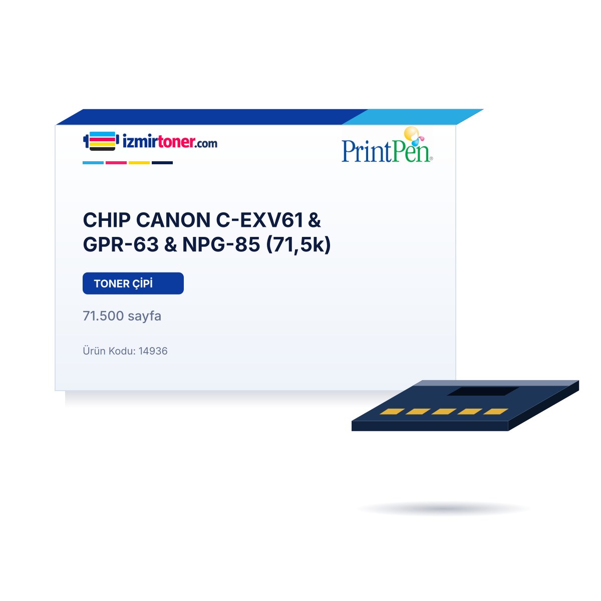 CHIP CANON C-EXV61 & GPR-63 & NPG-85 (71.500 Sayfa)