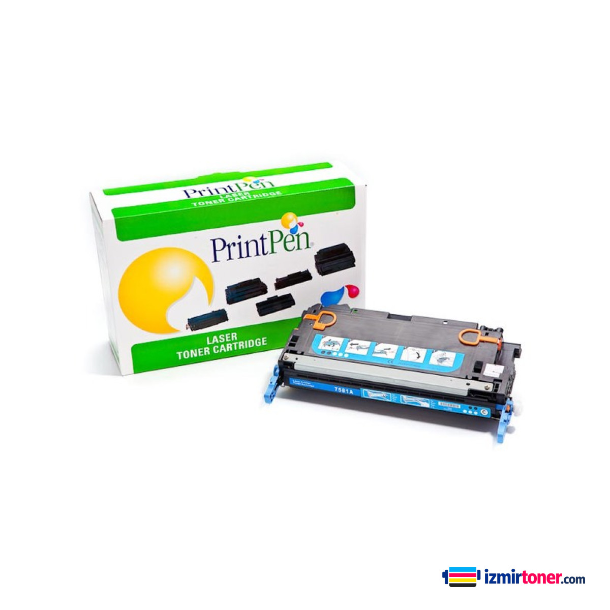 HP Q7581A (503A) & CANON CRG-711C Cyan Remanufactured (6.000 Sayfa)