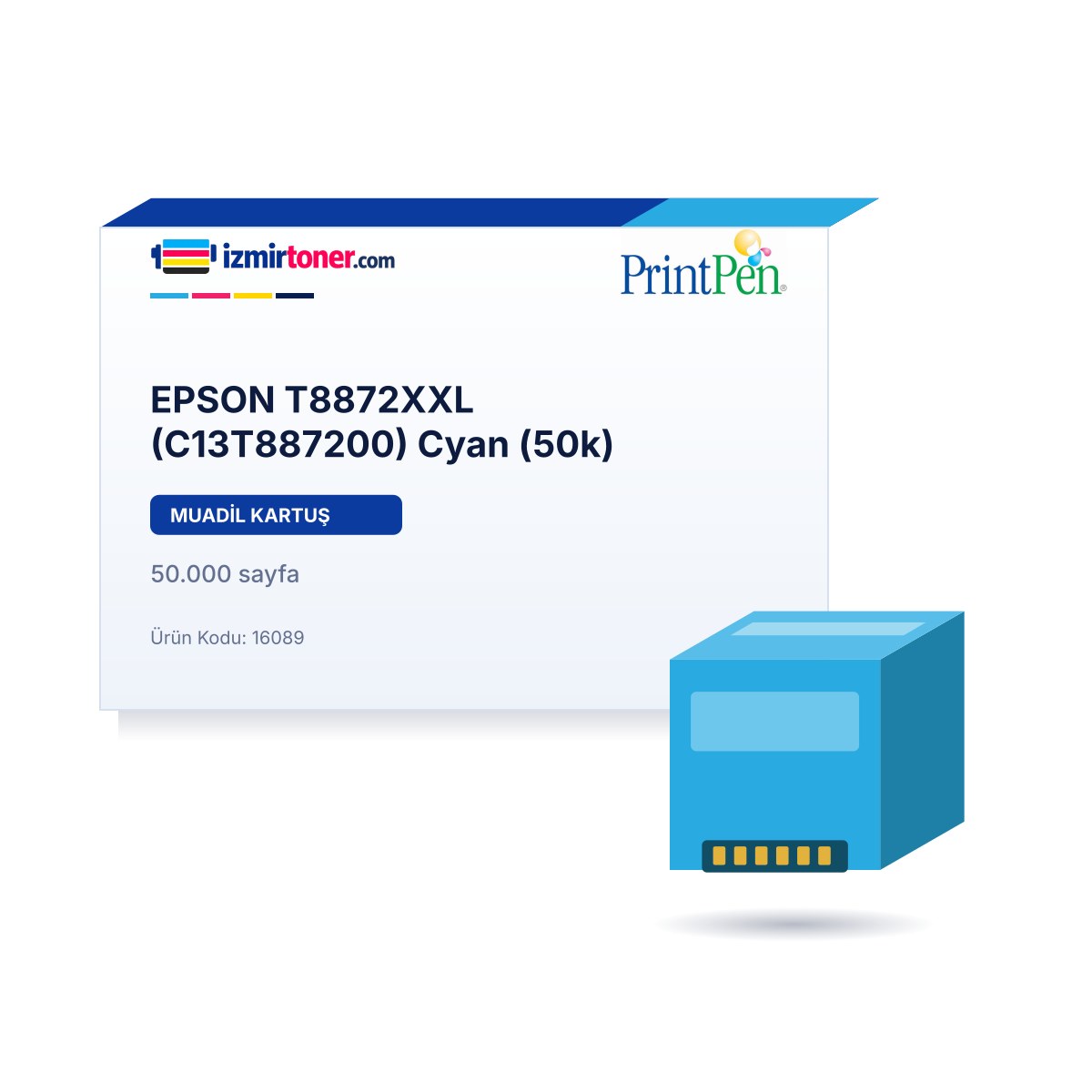 EPSON T8872XXL (C13T887200) Cyan (50.000 Sayfa)
