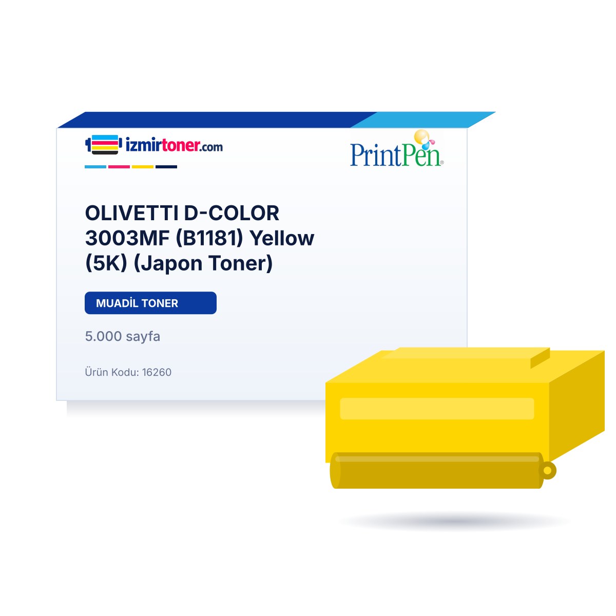OLIVETTI D-COLOR 3003MF (B1181) Yellow (5.000 Sayfa) (Japon Toner)
