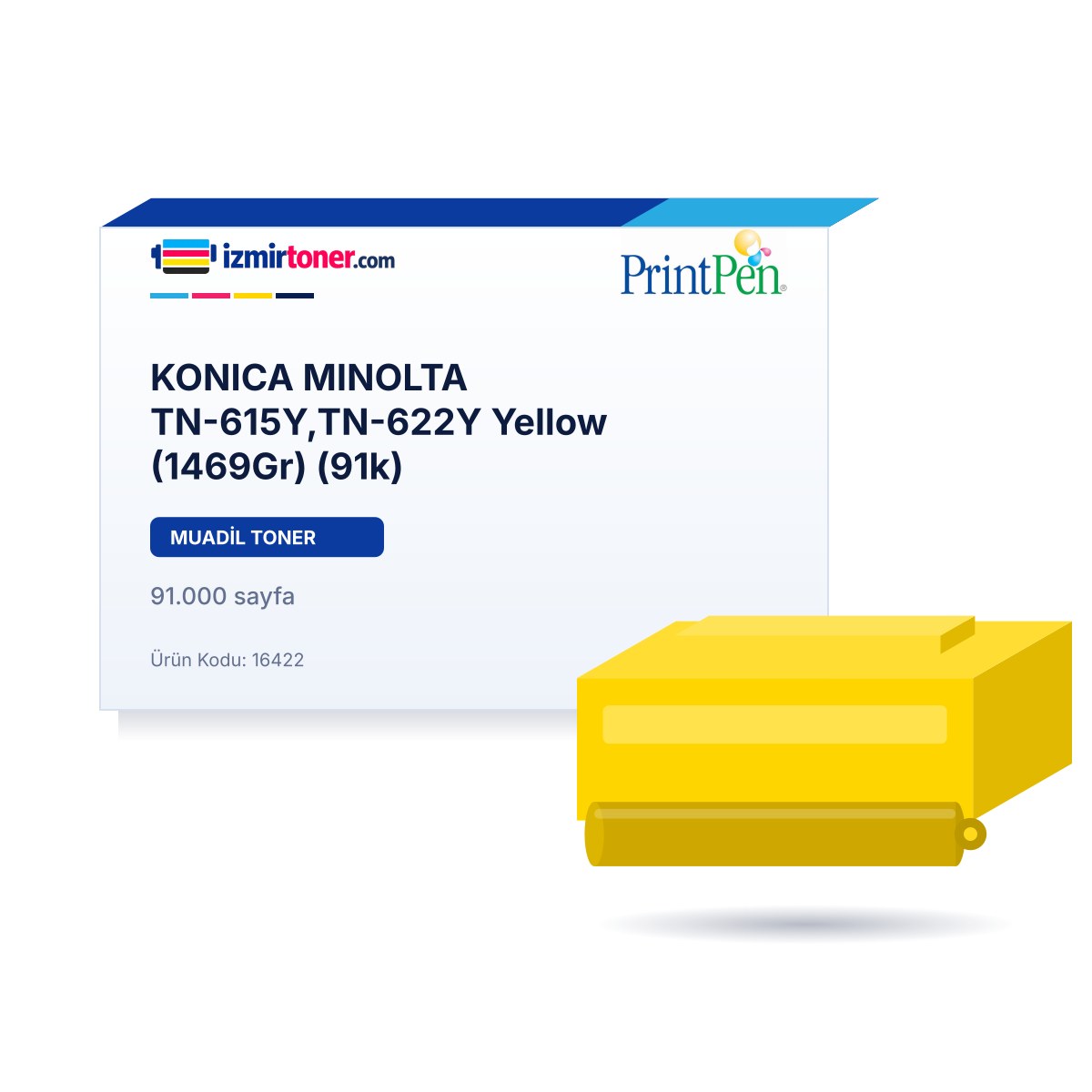 KONICA MINOLTA TN-615Y,TN-622Y Yellow (1469Gr) (91.000 Sayfa)