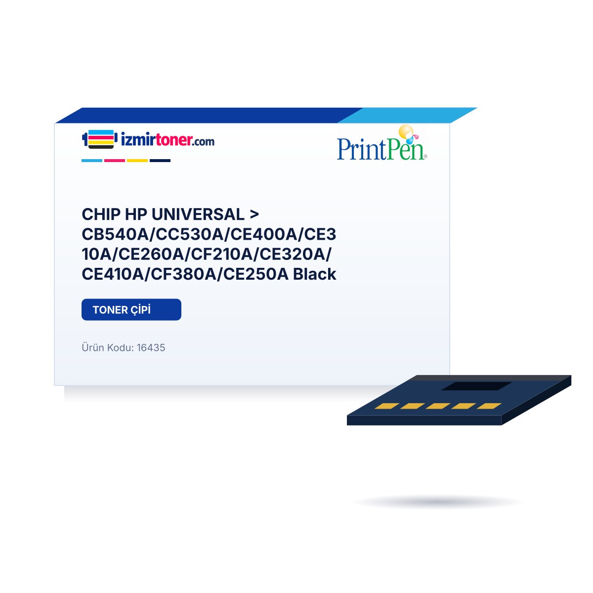 CHIP HP UNIVERSAL > CB540A/CC530A/CE400A/CE310A/CE260A/CF210A/CE320A/CE410A/CF380A/CE250A Black