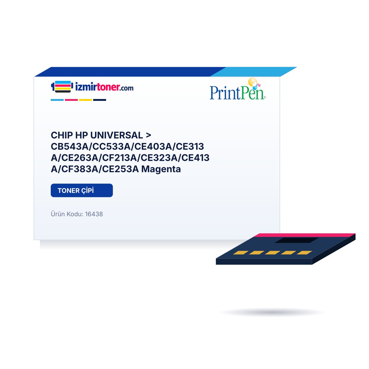 CHIP HP UNIVERSAL > CB543A/CC533A/CE403A/CE313A/CE263A/CF213A/CE323A/CE413A/CF383A/CE253A Magenta