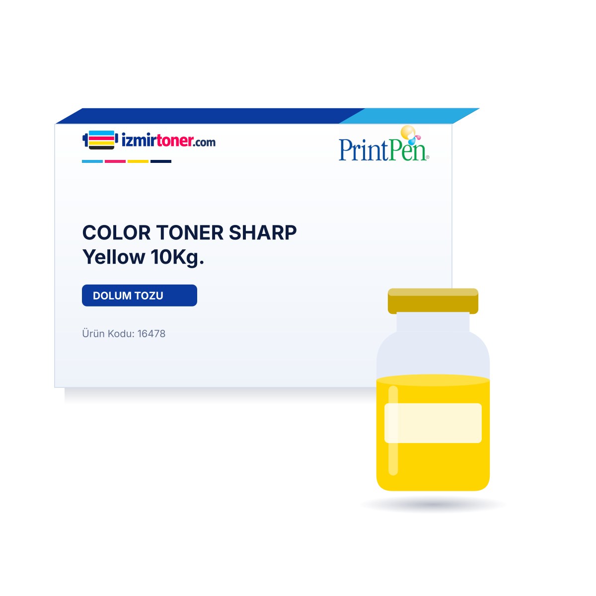 COLOR TONER SHARP Yellow 10Kg. görsel 1