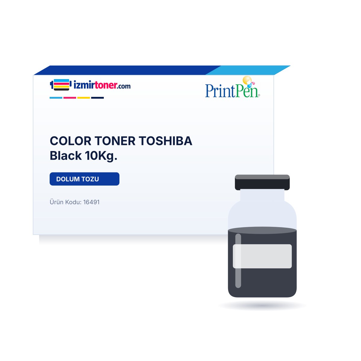 COLOR TONER TOSHIBA Black 10Kg. görsel 1