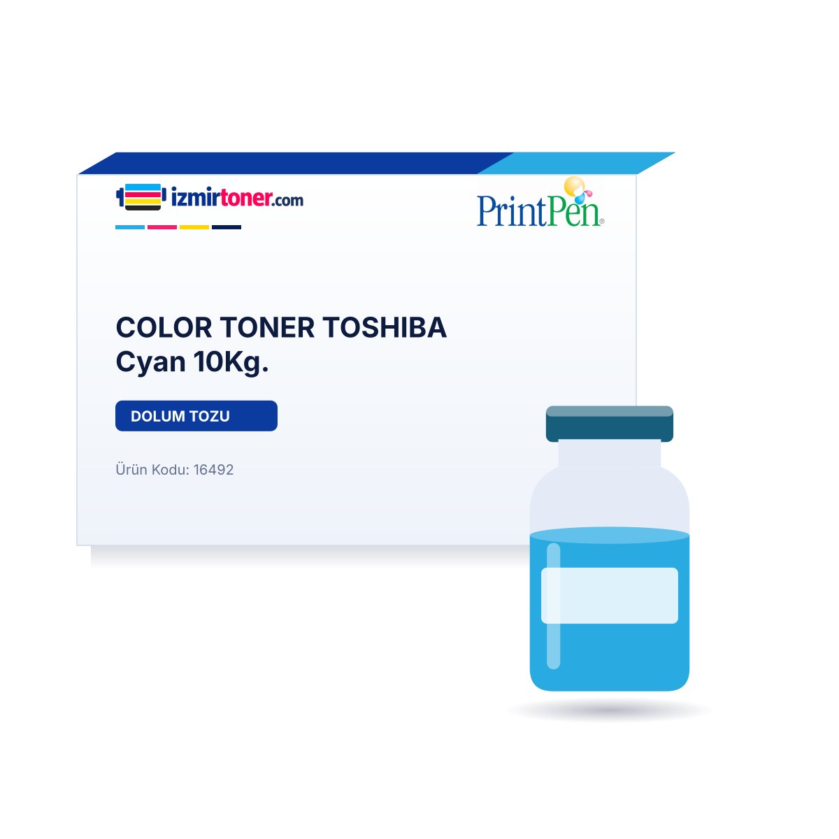 COLOR TONER TOSHIBA Cyan 10Kg. görsel 1