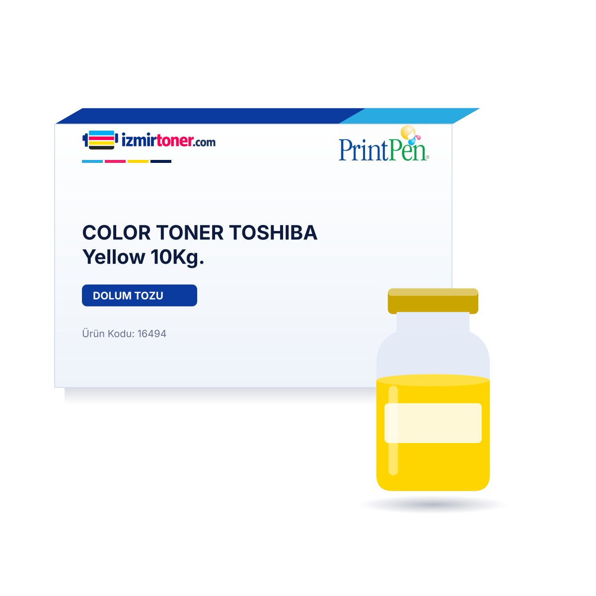 COLOR TONER TOSHIBA Yellow 10Kg. görsel 1