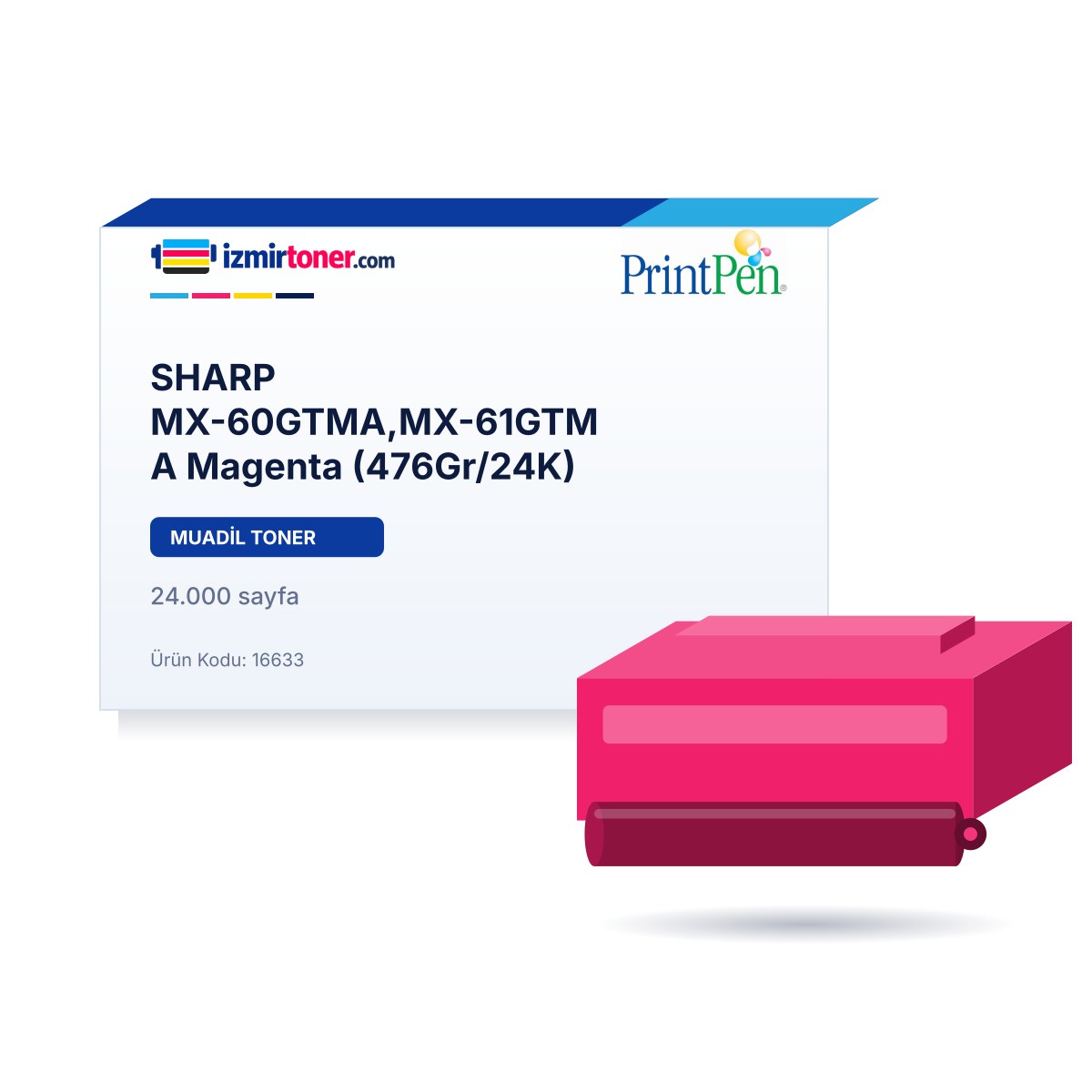 SHARP MX-60GTMA,MX-61GTMA Magenta (476Gr/24.000 Sayfa)