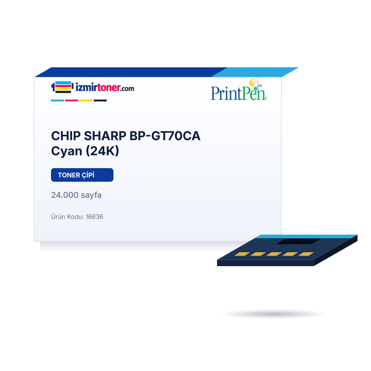CHIP SHARP BP-GT70CA Cyan (24.000 Sayfa) görsel 1