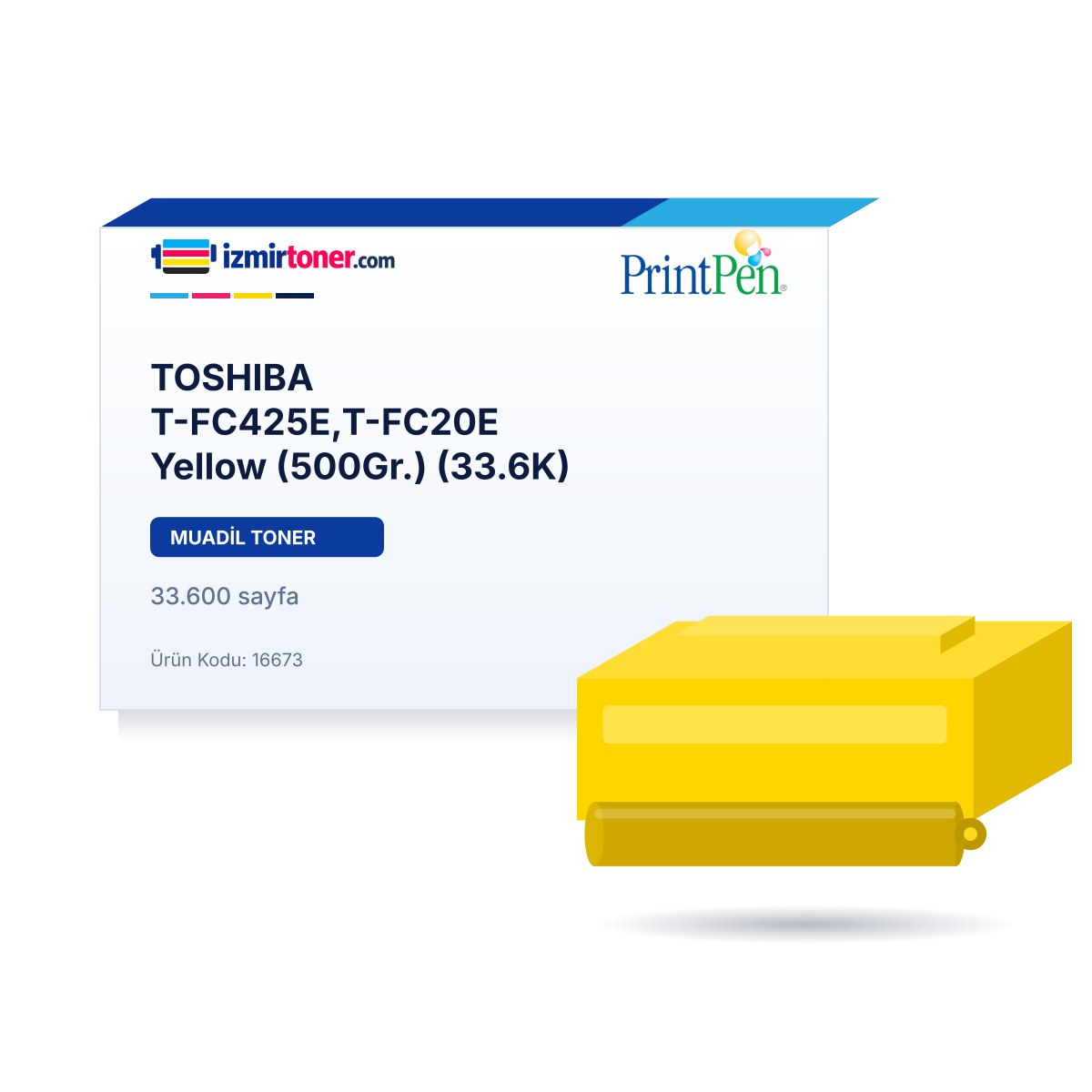TOSHIBA T-FC425E,T-FC20E Yellow (500Gr.) (33.600 Sayfa)