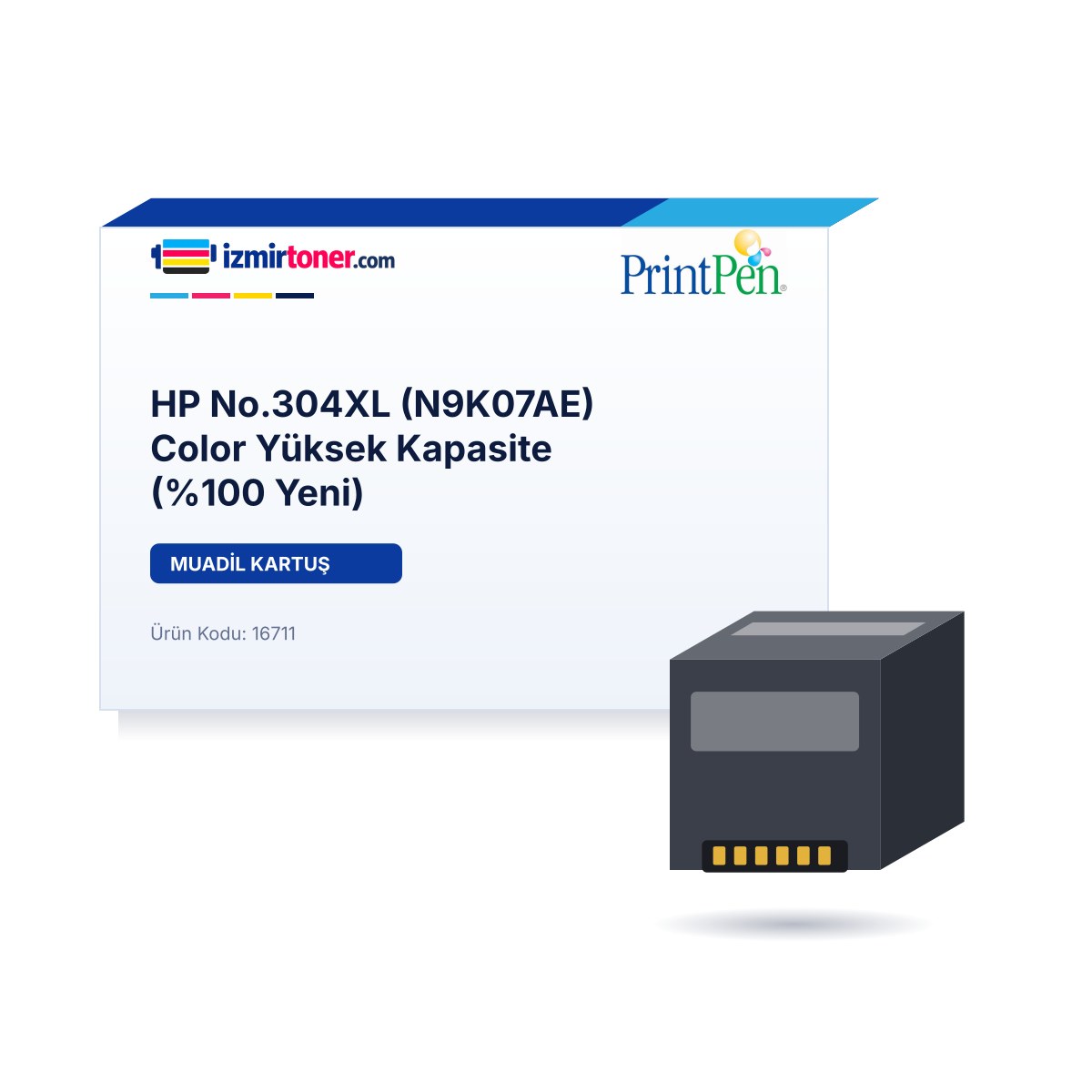HP No.304XL (N9K07AE) Color Yüksek Kapasite (%100 Yeni)