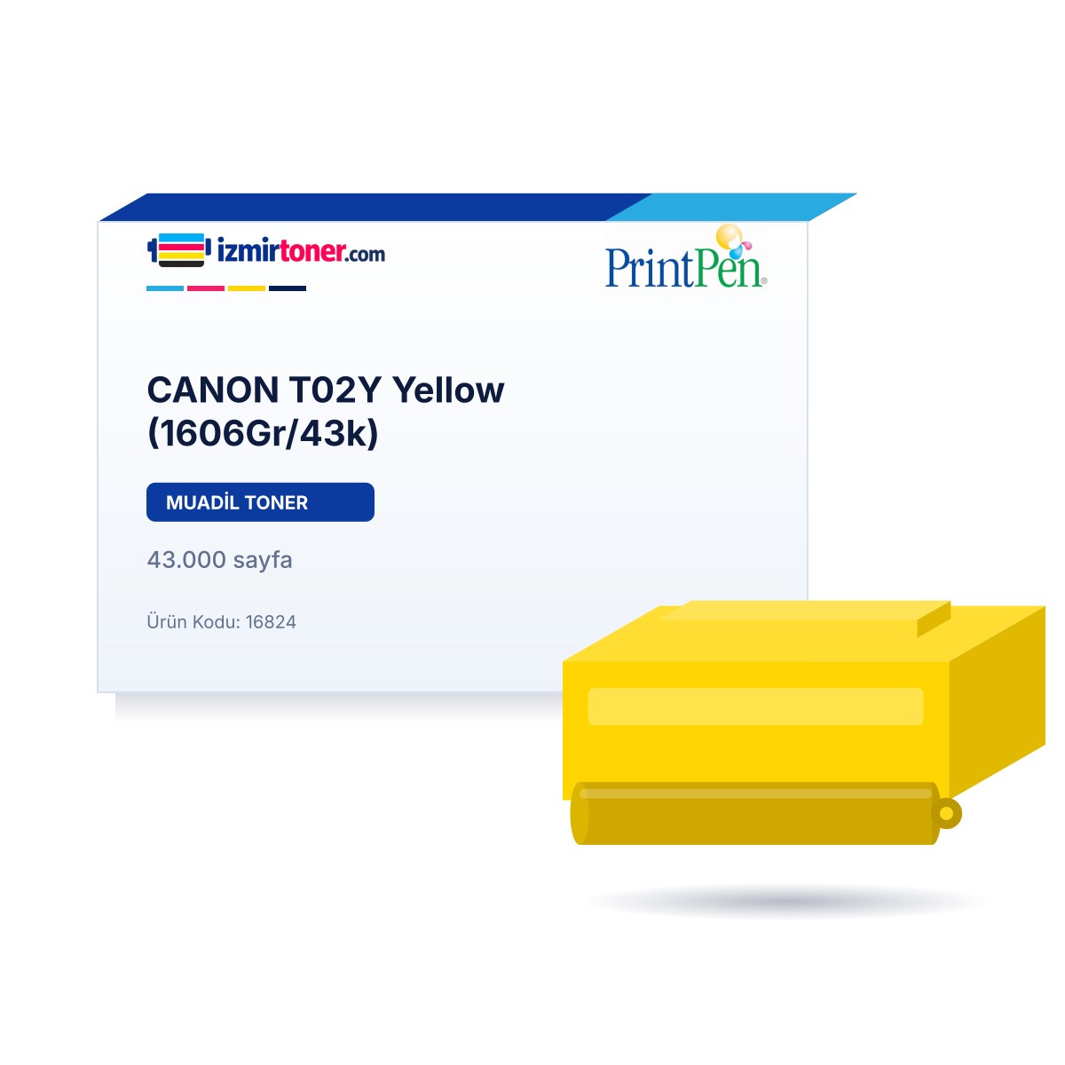 CANON T02Y Yellow (1606Gr/43.000 Sayfa) görsel 1