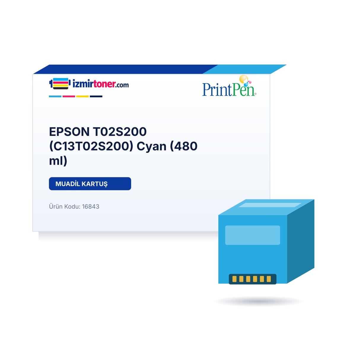 EPSON T02S200 (C13T02S200) Cyan (480 ml)