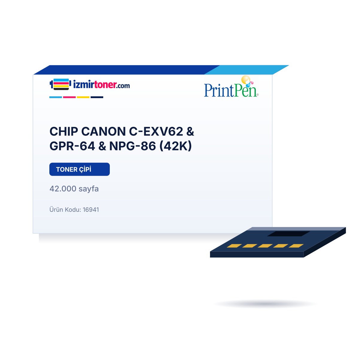 CHIP CANON C-EXV62 & GPR-64 & NPG-86 (42.000 Sayfa)
