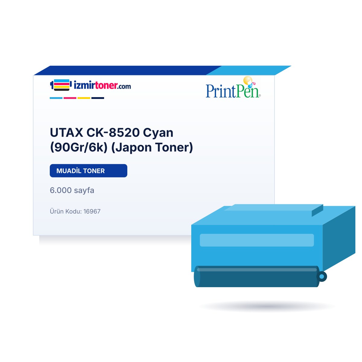 UTAX CK-8520 Cyan (90Gr/6.000 Sayfa) (Japon Toner)