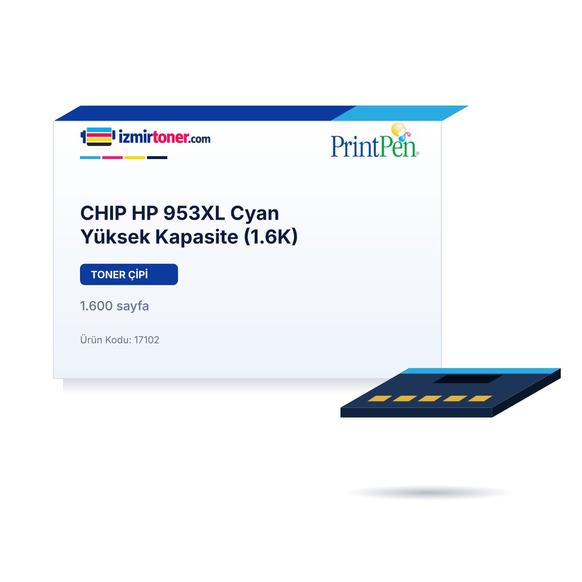CHIP HP 953XL Cyan Yüksek Kapasite (1.600 Sayfa)