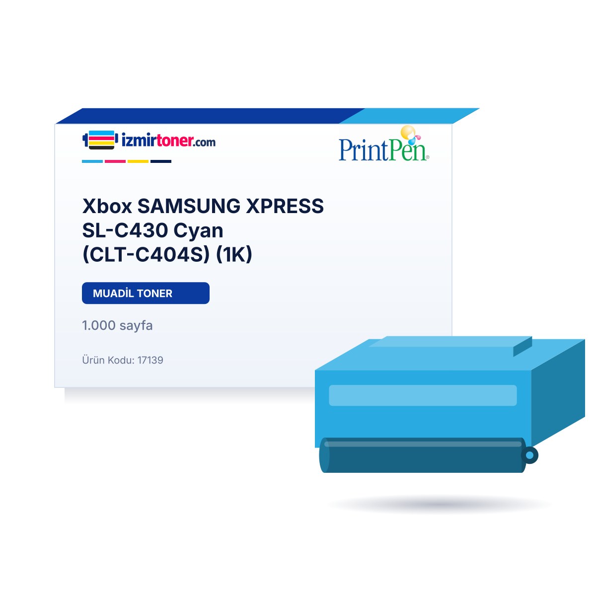 XBox SAMSUNG XPRESS SL-C430 Cyan (CLT-C404S) (1.000 Sayfa) görsel 1
