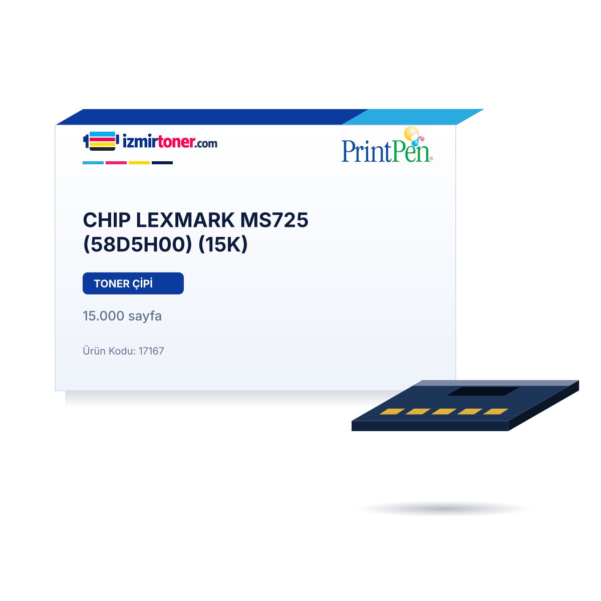 CHIP LEXMARK MS725 (58D5H00) (15.000 Sayfa)