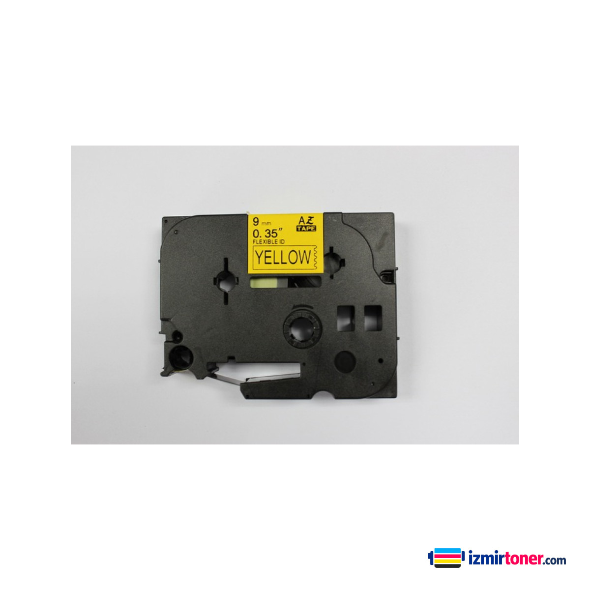 BROTHER P-Touch TZE-FX621 SARI ESNEK ETIKETE SIYAH (9mm x 8m)