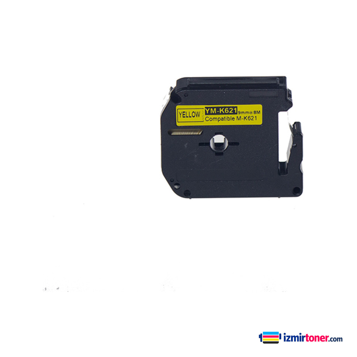 BROTHER P-Touch M09-K621 M-TAPE SARI KAGIT ETIKETE SIYAH (9mm x 8m)