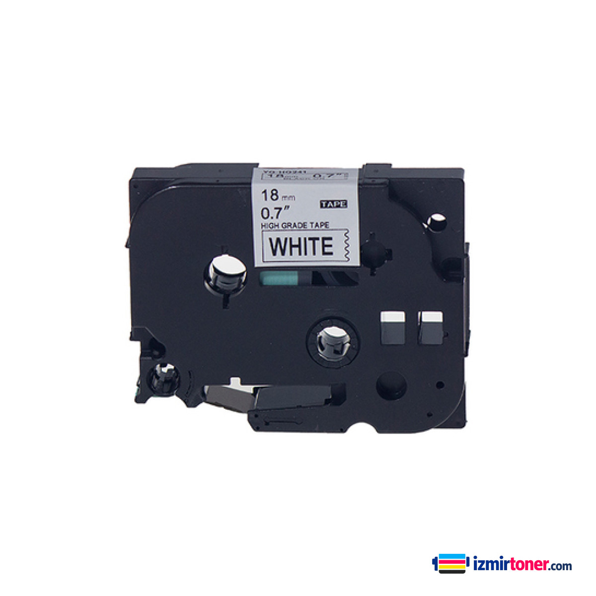 BROTHER P-Touch HGE-241 BEYAZ ETIKETE SIYAH YÜKSEK ÇÖZÜNÜRLÜK (18mm x 8m)