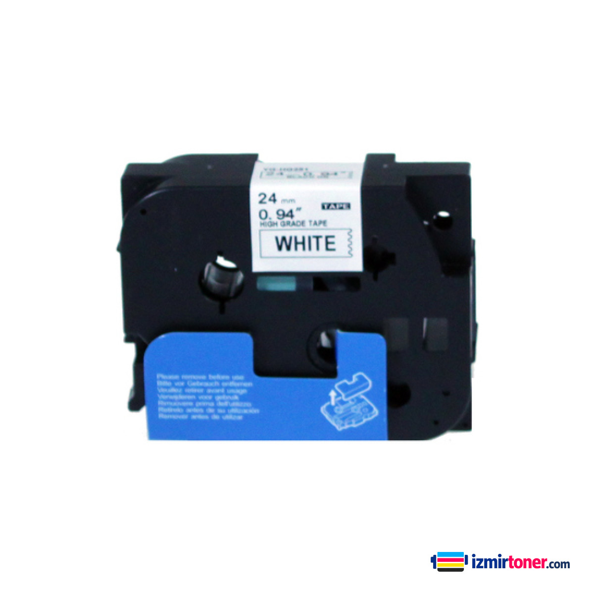 BROTHER P-Touch HGE-251 BEYAZ ETIKETE SIYAH YÜKSEK ÇÖZÜNÜRLÜK (24mm x 8m)