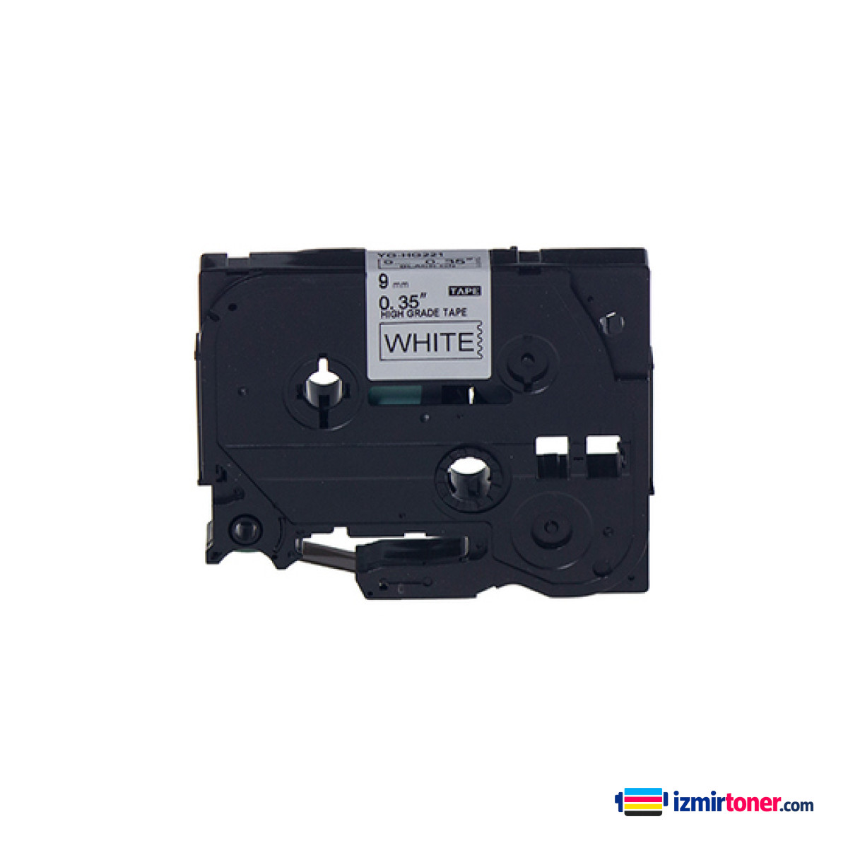 BROTHER P-Touch HGE-221 BEYAZ ETIKETE SIYAH YÜKSEK ÇÖZÜNÜRLÜK (9mm x 8m)