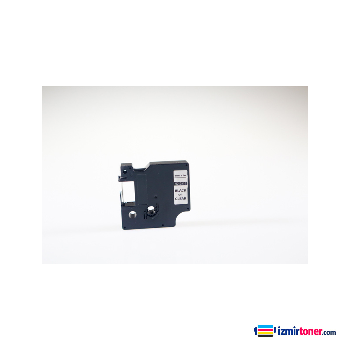 DYMO D1 40910 SEFFAF ETIKETE SIYAH (9mm x 7m) görsel 1