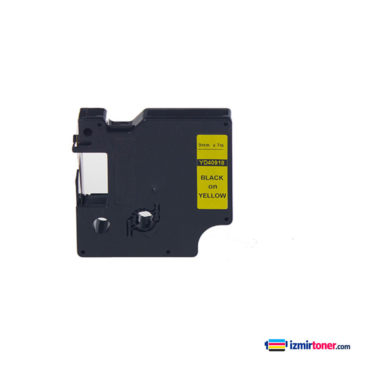 DYMO D1 40918 SARI ETIKETE SIYAH (9mm x 7m) görsel 1
