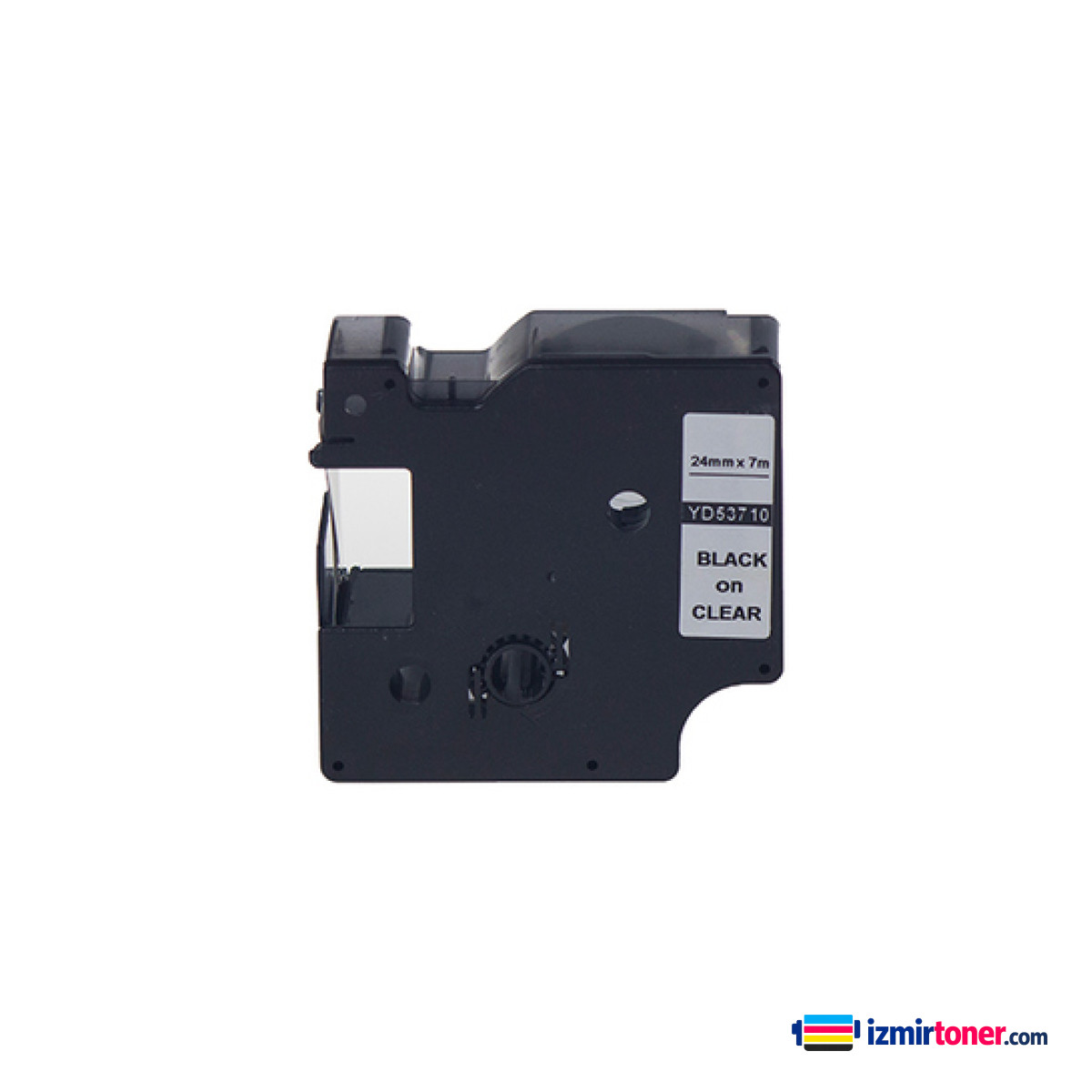 DYMO D1 53710 SEFFAF ETIKETE SIYAH (24mm x 7m) görsel 1