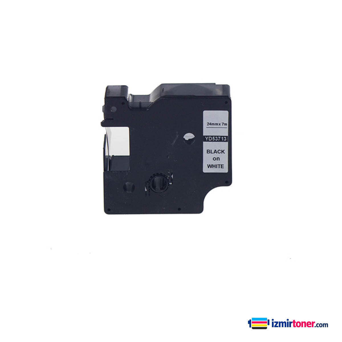 DYMO D1 53713 BEYAZ ETIKETE SIYAH (24mm x 7m) görsel 1