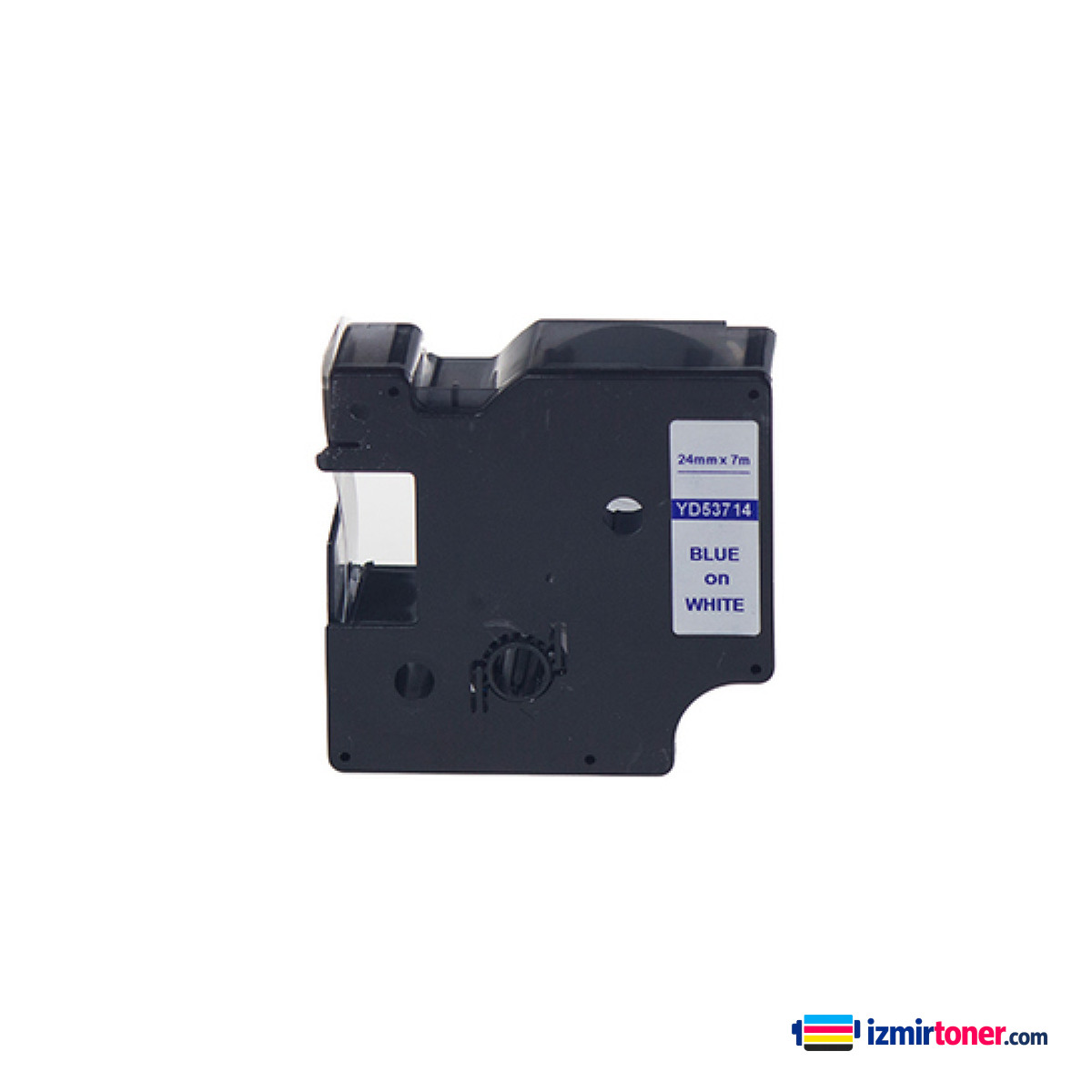 DYMO D1 53714 BEYAZ ETIKETE MAVI (24mm x 7m) görsel 1