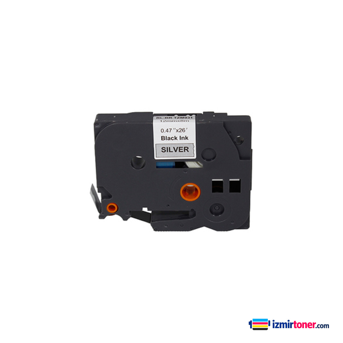 BROTHER P-Touch TZE-M931 MAT GÜMÜS ETIKETE SIYAH (12mm x 8m)