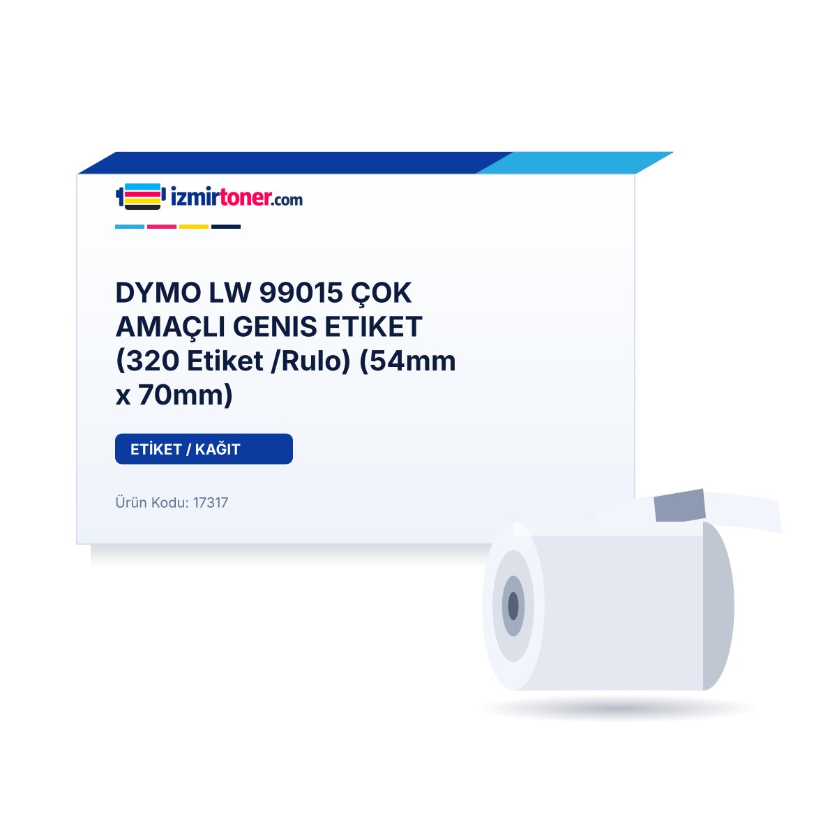 DYMO LW 99015 ÇOK AMAÇLI GENIS ETIKET (320 Etiket /Rulo) (54mm x 70mm)