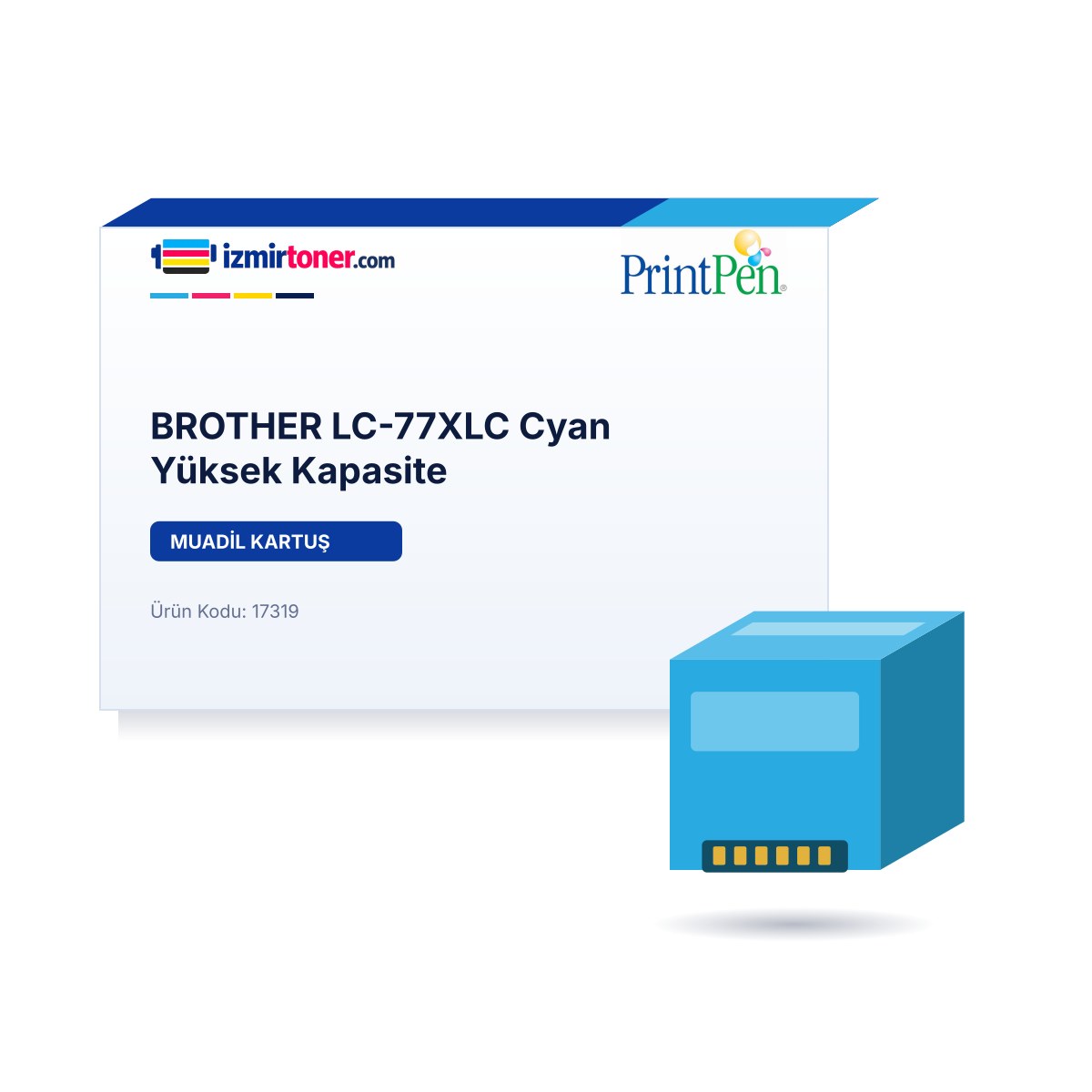 BROTHER LC-77XLC Cyan Yüksek Kapasite görsel 1