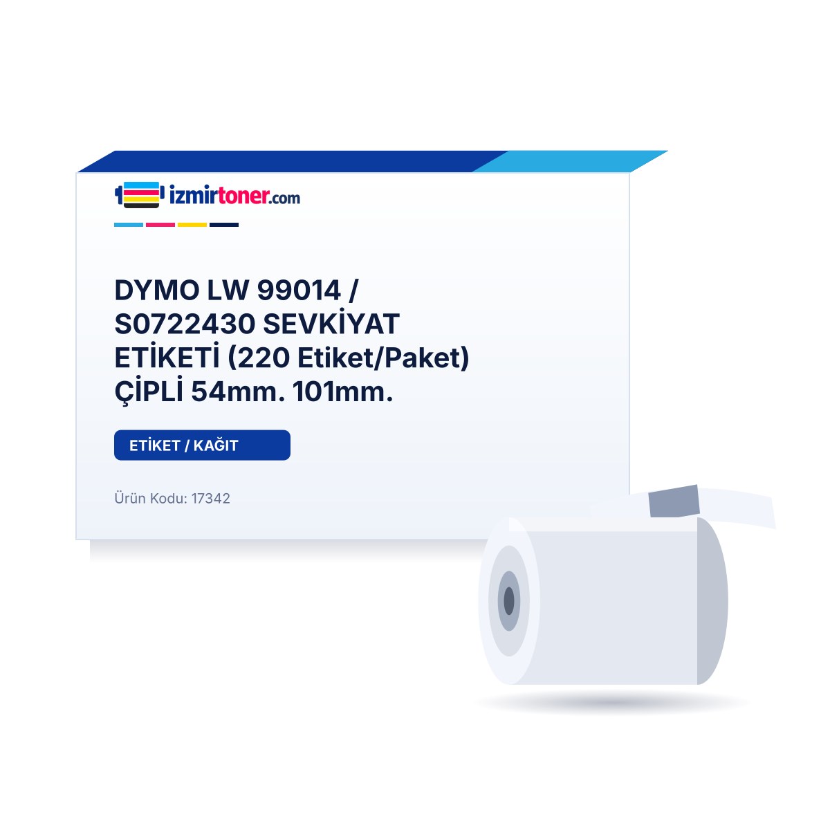 DYMO LW 99014 / S0722430 SEVKİYAT ETİKETİ (220 Etiket/Paket) ÇİPLİ 54mm. 101mm. görsel 1