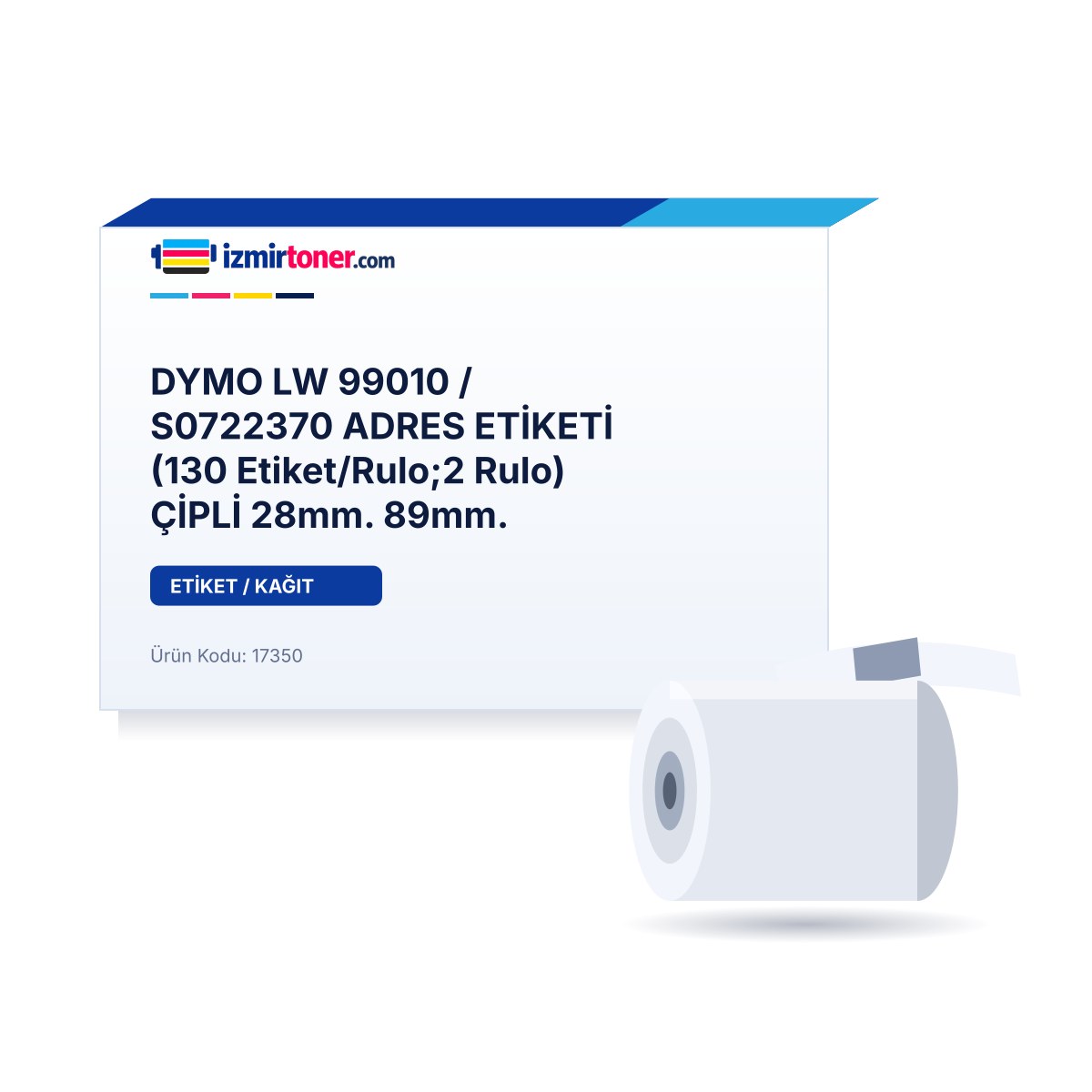 DYMO LW 99010 / S0722370 ADRES ETİKETİ (130 Etiket/Rulo;2 Rulo) ÇİPLİ 28mm. 89mm. görsel 1