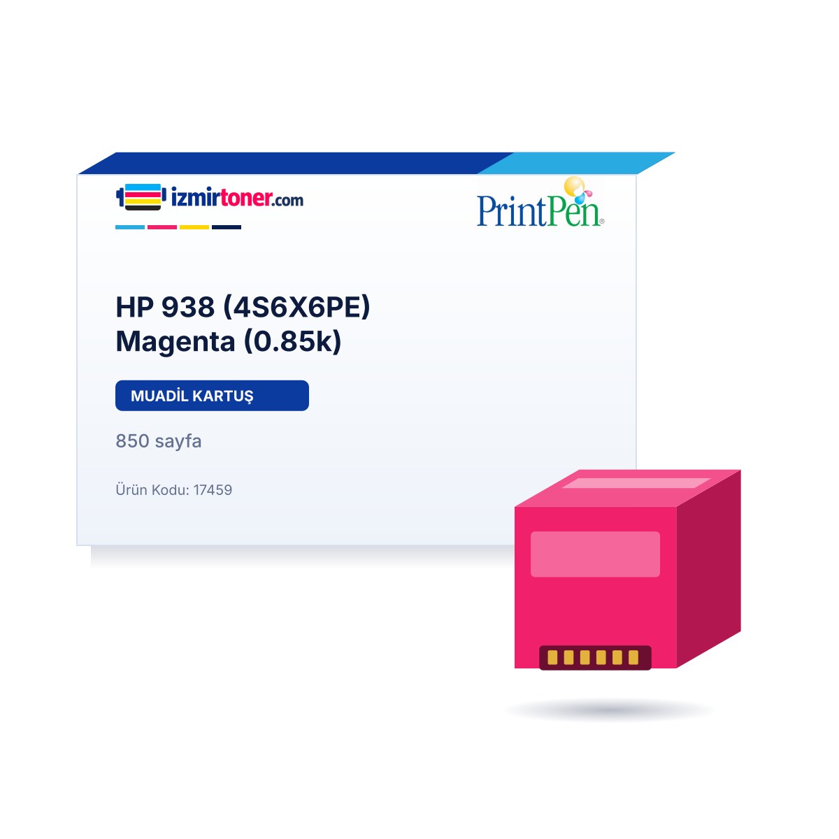 HP 938 (4S6X6PE) Magenta (850 Sayfa)