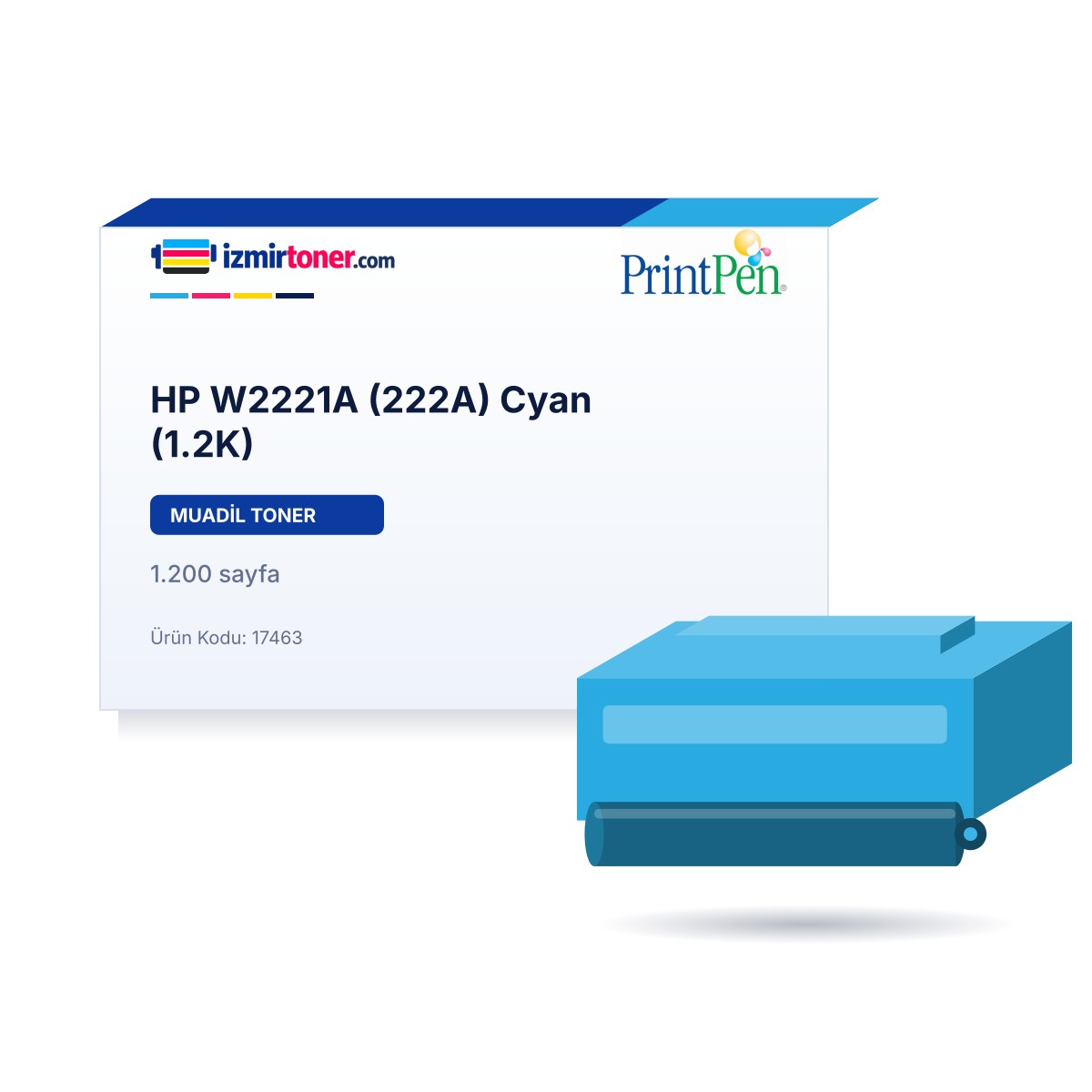 HP W2221A (222A) Cyan (1.200 Sayfa)