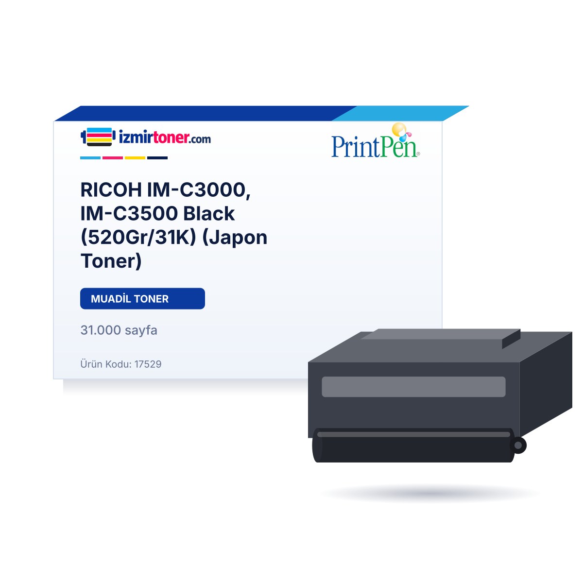 RICOH IM-C3000, IM-C3500 Black (520Gr/31.000 Sayfa) (Japon Toner)