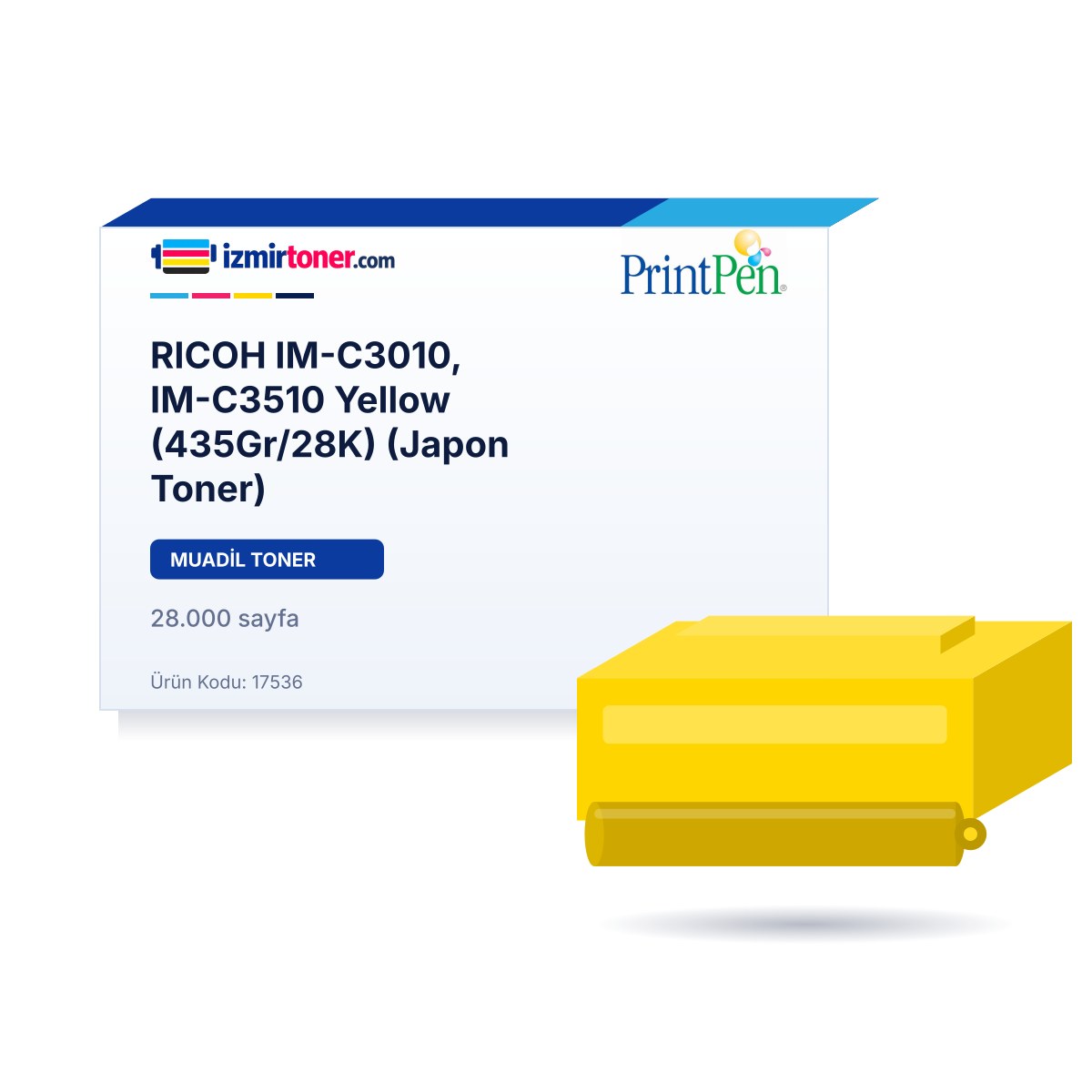 RICOH IM-C3010, IM-C3510 Yellow (435Gr/28.000 Sayfa) (Japon Toner)
